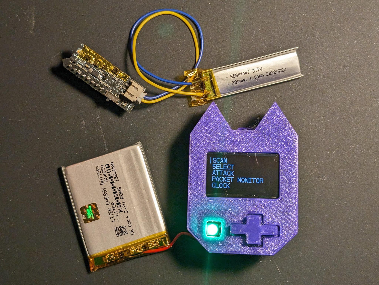 LiPo Battery Breakout Add-on for USB and WiFi Nuggets