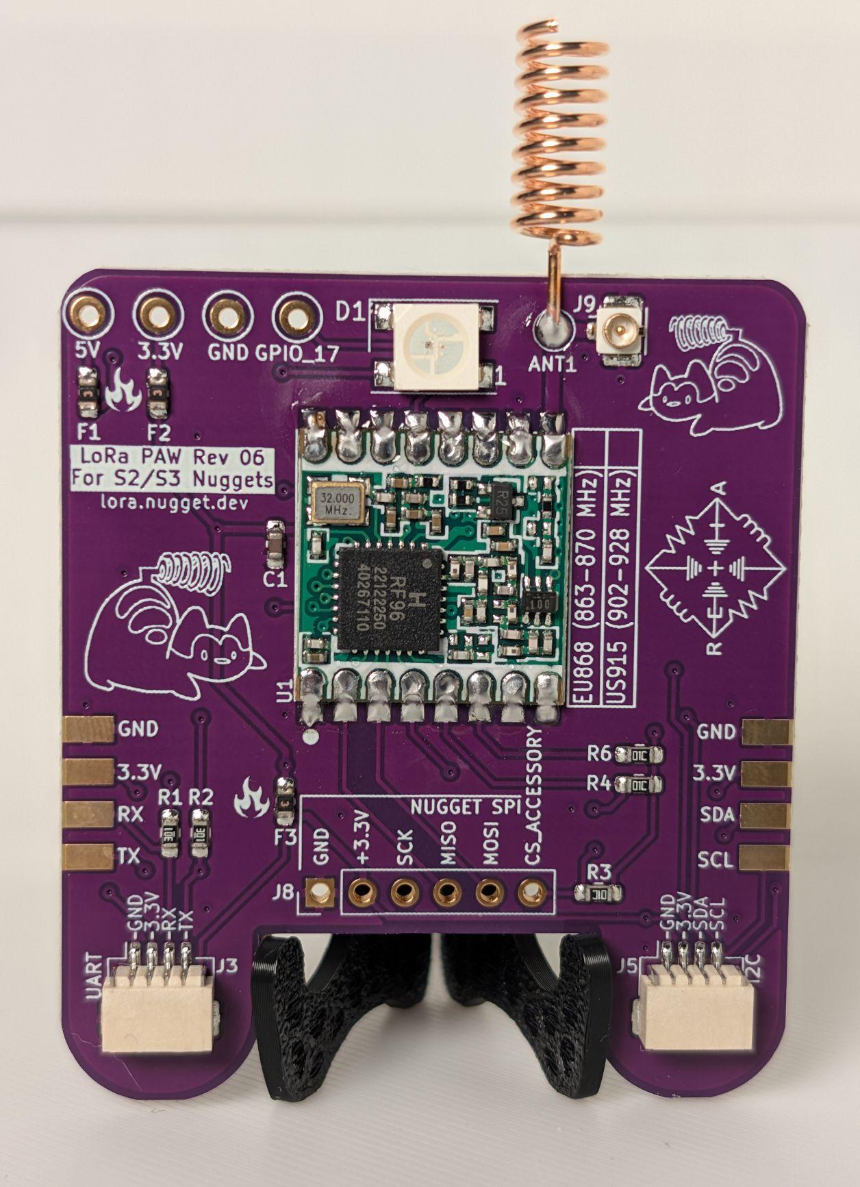 LoRa Radio Backpack for USB & Bluetooth Nuggets (RFM95)